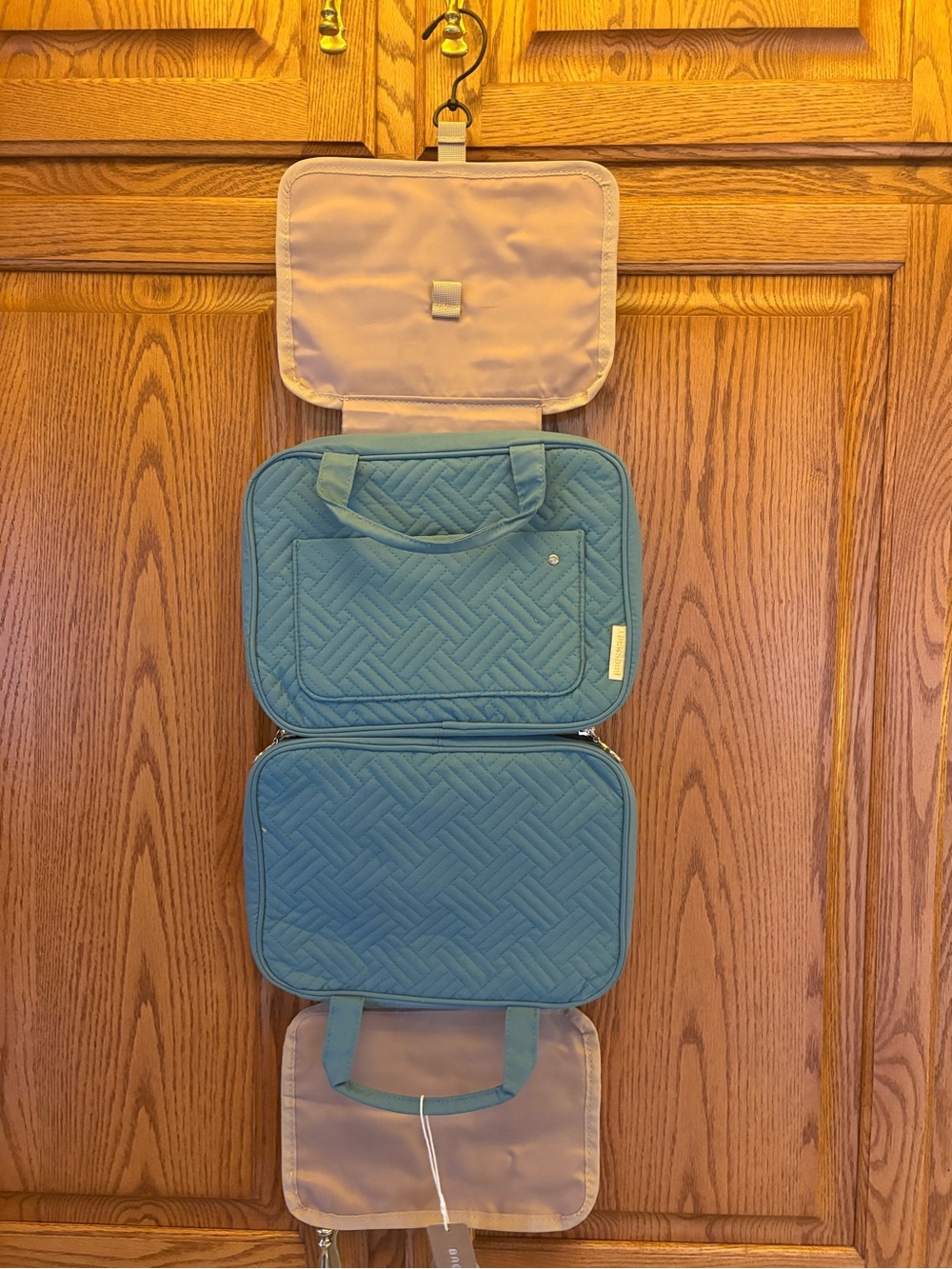 Bagsmart Quilted Hanging Travel Organizer - Teal